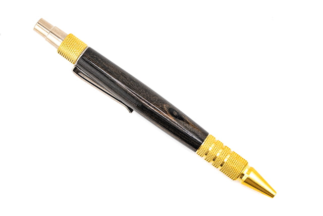 Ancient Bog Oak Brass Everyday Clicker Pen