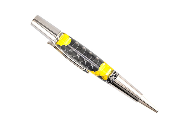Black/Yellow Honeycomb Chrome Aero Pen