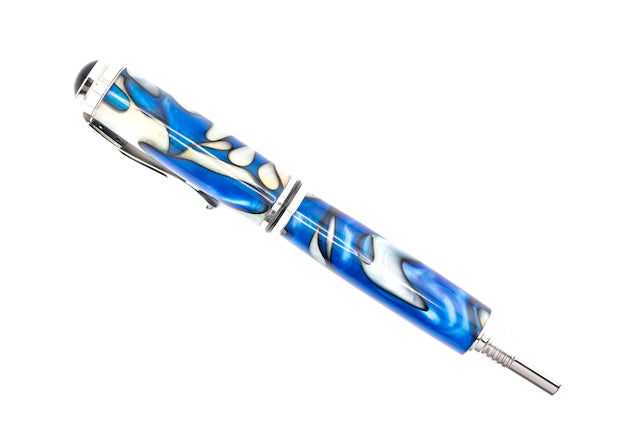 Blue Marble Rhodium Jr. Gentlemen Retro Rollerball Pen