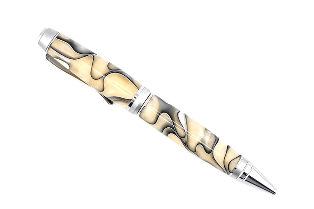 Ivory Smoke Black Chrome Cigar Pen