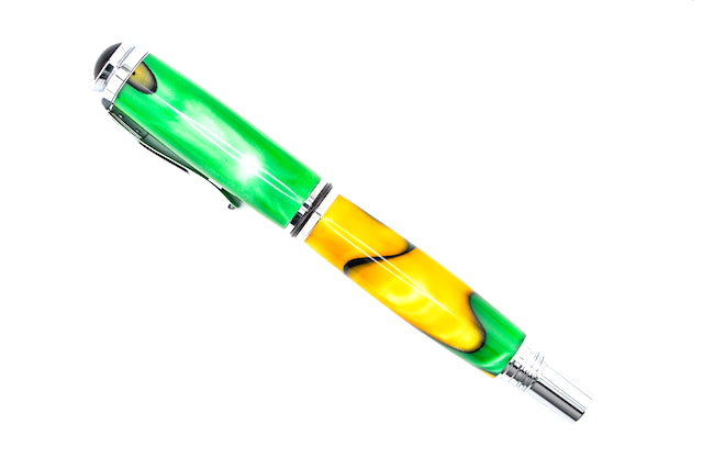 Lime Green Rhodium Jr. Gentlemen Retro Rollerball Pen