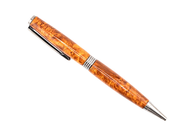 Maple Burl Chrome Streamline Pen