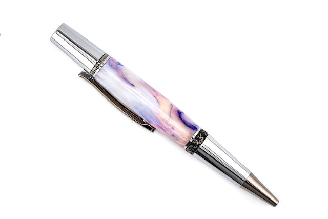Midnight Blossom Chrome Aero Pen