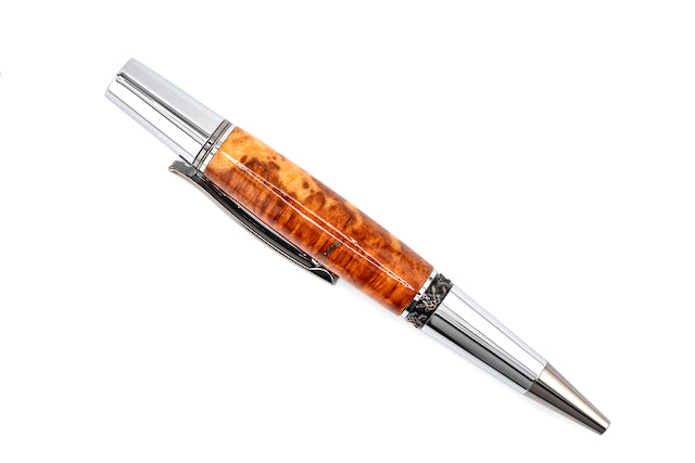 Red Mallee Chrome Aero Pen