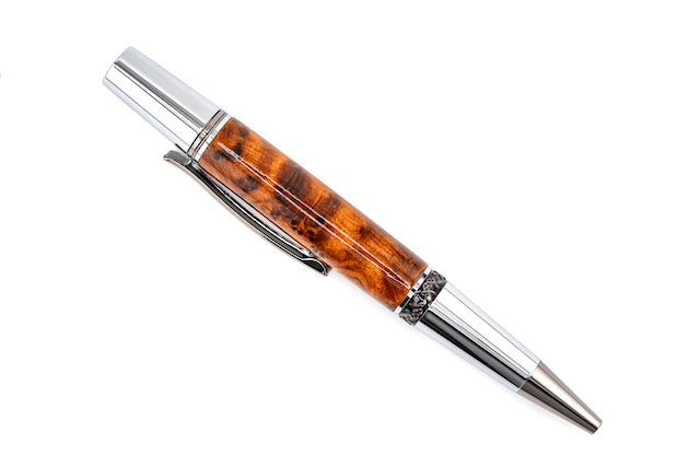 Rosewood Burl Chrome Aero Pen
