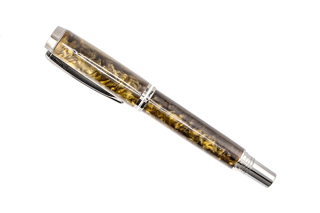 Smoky Quartz Chrome Jr. Gentlemen Rollerball Pen