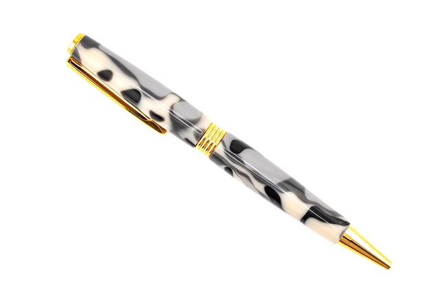 Tuxedo Marble Gold Titanium Streamline Pen