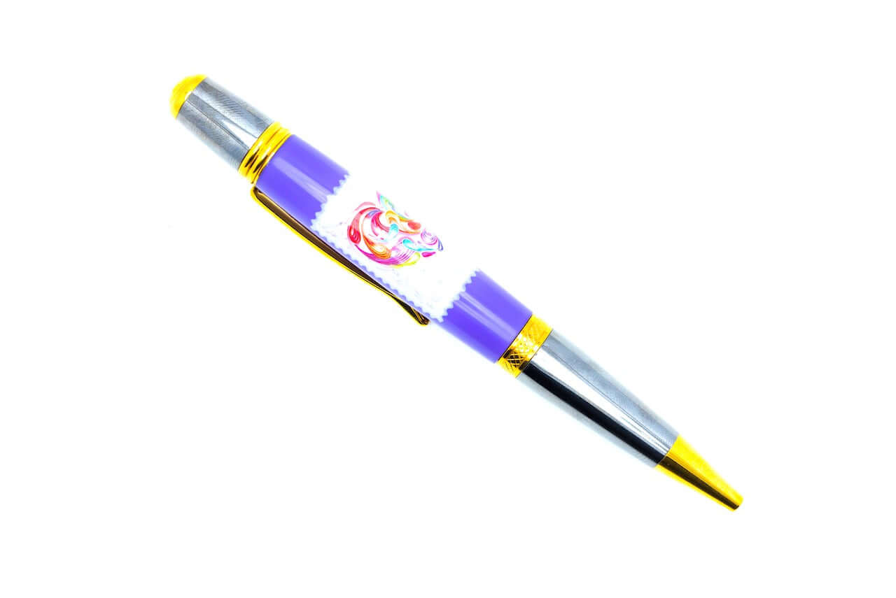 Heart Stamp Gold Titanium Sierra Pen