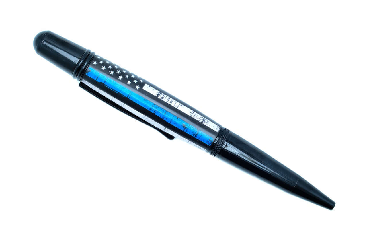 Thin Blue Line Chrome Sierra Pen